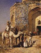 Edwin Lord Weeks The Old Blue-Tiled Mosque, Outside of Delhi, India Sweden oil painting artist